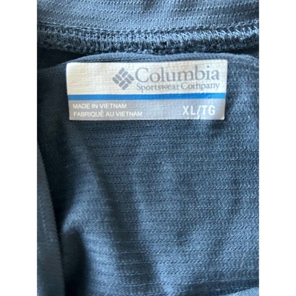 Columbia Men T Shirt Size XL Short Sleeve Crew Neck Dry Fit With Logo Slate Blue - Picture 4 of 6